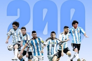 国际足联公布梅西数据:国家队200场,世界杯27场,赛事并列头名射手