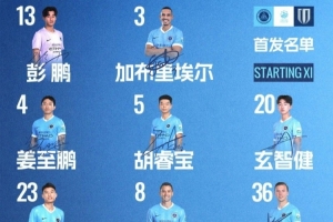 深圳新鹏城迎战成都蓉城首发名单揭晓！